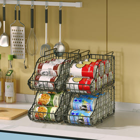 Sonyabecca stackable can dispenser keeps cans organized and accessible.