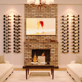 Sonyabecca wine rack used as towel holder in a kitchen setting.