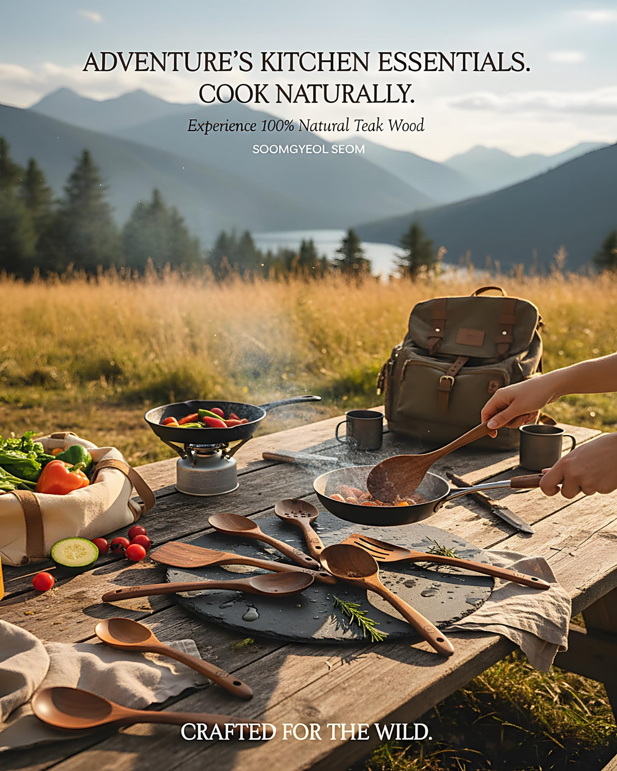 SOOMGYEOL SEOM teak oil spoon precise oil portioning for cooking