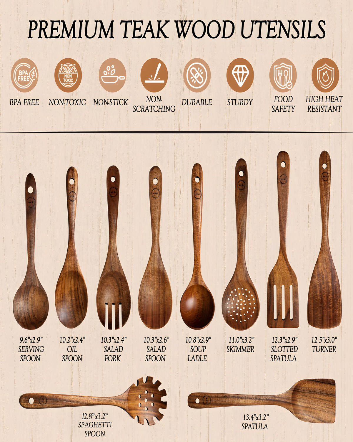 SOOMGYEOL SEOM teak skimmer perfect for draining vegetables and pasta