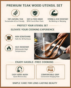 SOOMGYEOL SEOM teak slotted spatula drains liquids safely