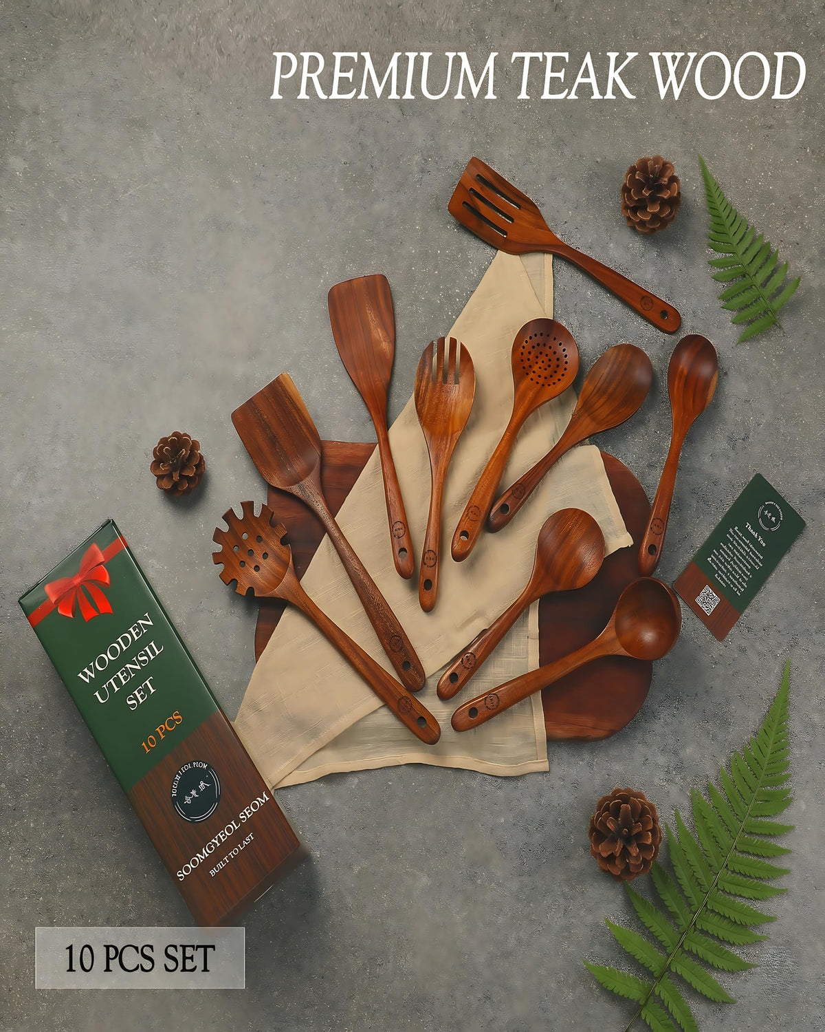 SOOMGYEOL SEOM teak turner ideal for flipping and sautéing hot meals