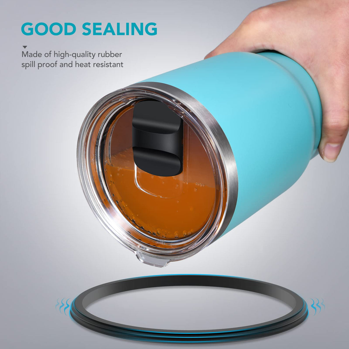SOONSURE BPA-free crystal-clear lid maintains visibility and safety
