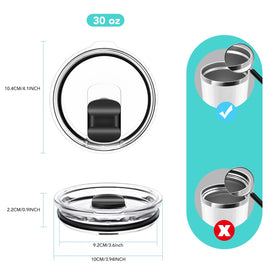 SOONSURE replacement lid for 14 oz mug with clear view of the beverage