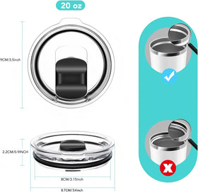 SOONSURE replacement lid crystal-clear BPA-free for quick refills