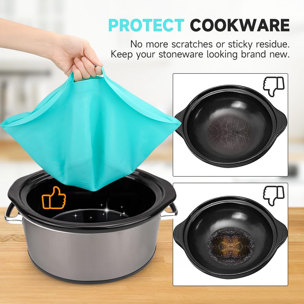 SOPHICO ChefAid silicone liner dishwasher-safe for quick cleanup after stews and soups.