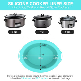SOPHICO ChefAid silicone liner protects crockpot surfaces during long simmering meals.