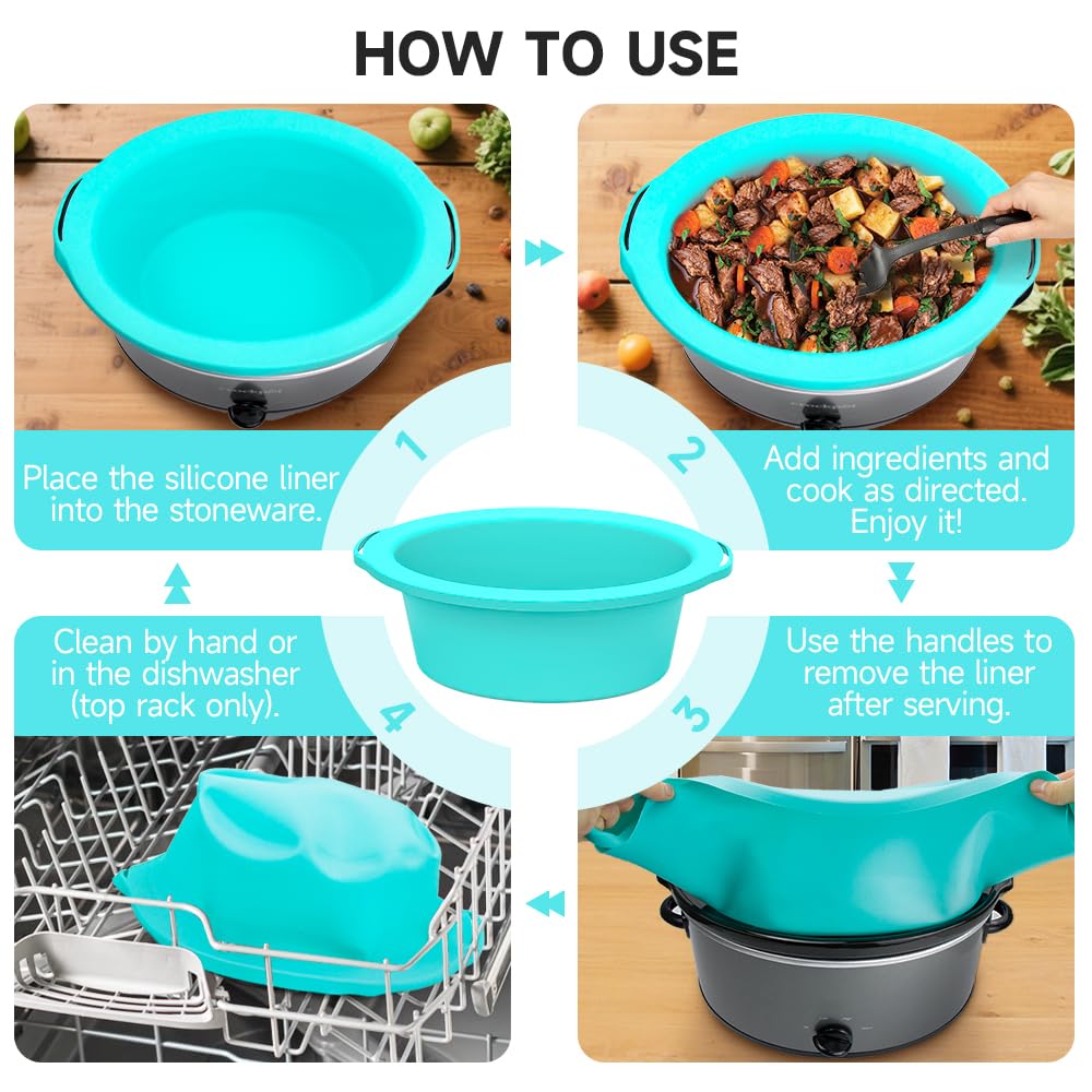 SOPHICO ChefAid silicone liner withstands heat up to 446F for safe cooking.