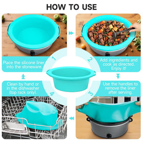 SOPHICO ChefAid silicone liner withstands heat up to 446F for safe cooking.