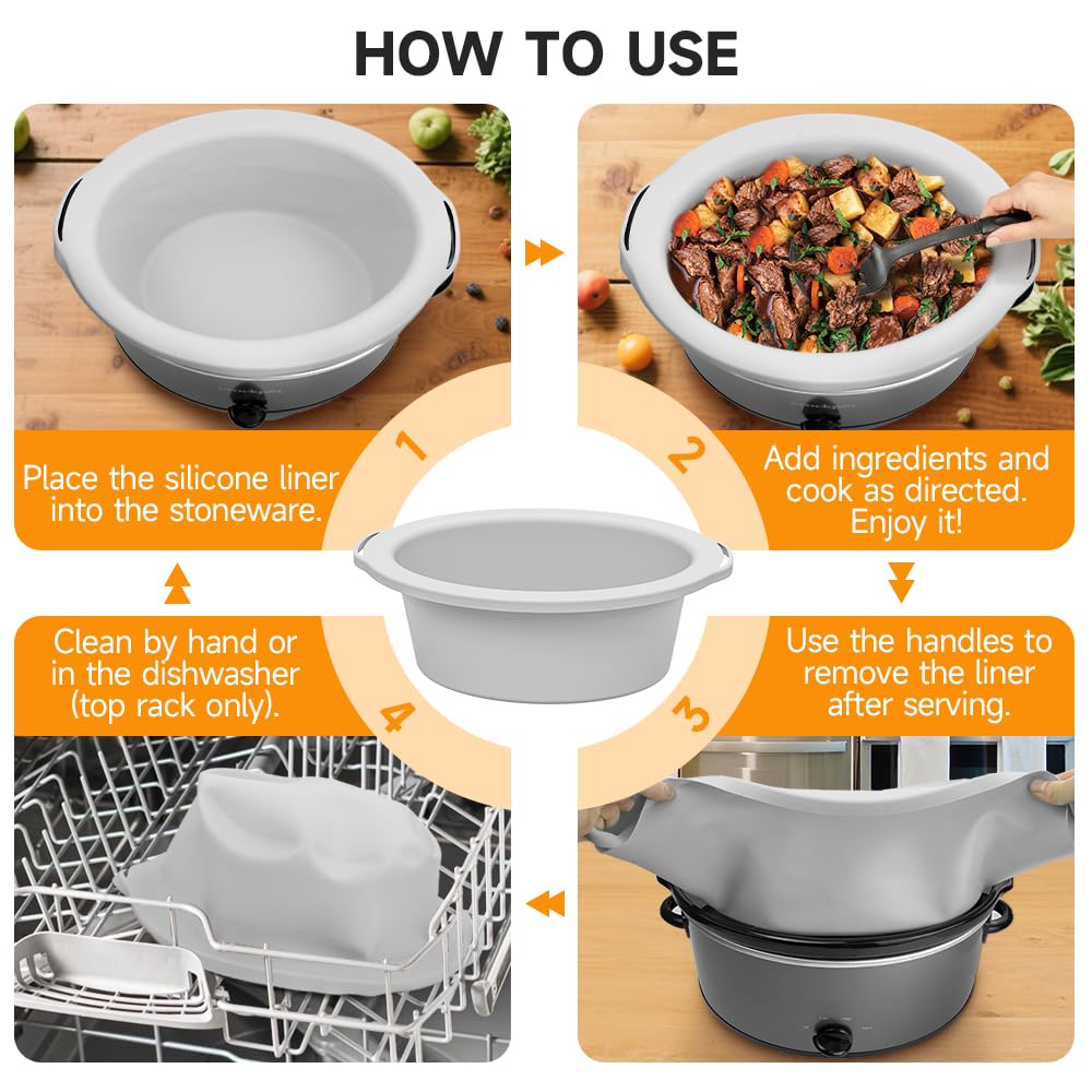 SOPHICO ChefAid silicone liner in pot reduces waste with reusable design