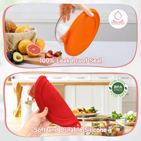 SOPHICO dishwasher-safe and freezer-safe lid cleans easily and stores flat.