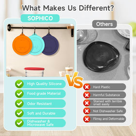Sophico dishwasher-safe lid for quick cleaning and durable reuse