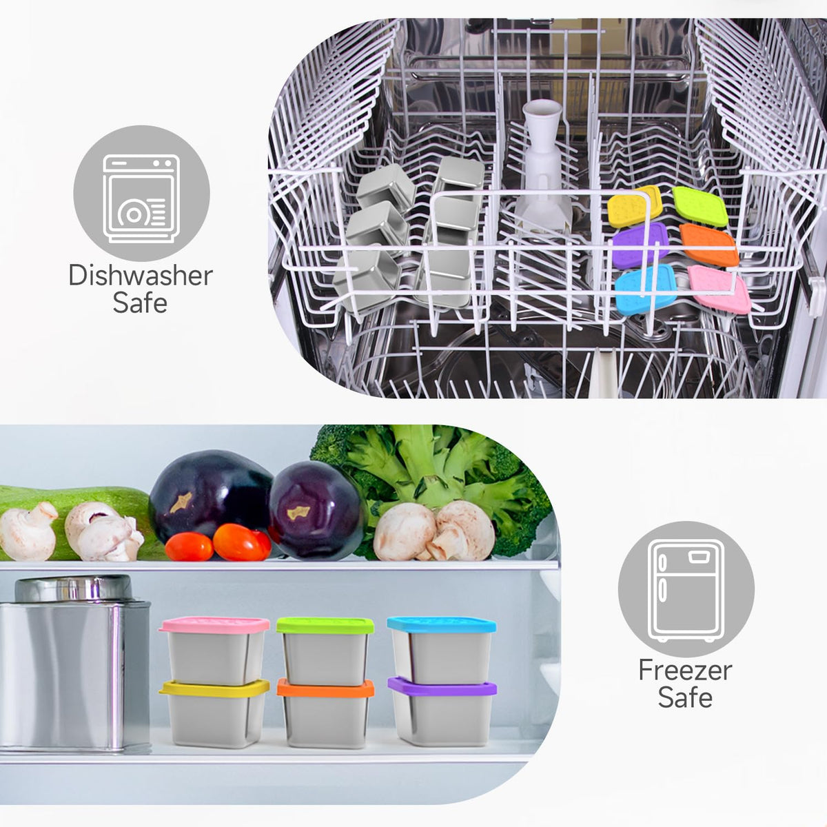 SOPHICO 6 oz capacity fits snacks, fruit, and small sides.
