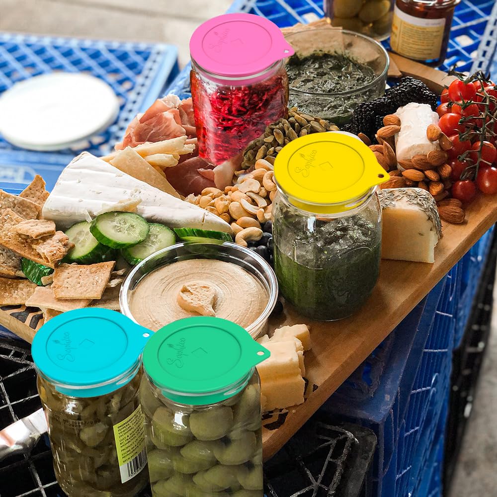 SOPHICO food-grade silicone fits wide-mouth jars for safe, non-toxic fermentation tops