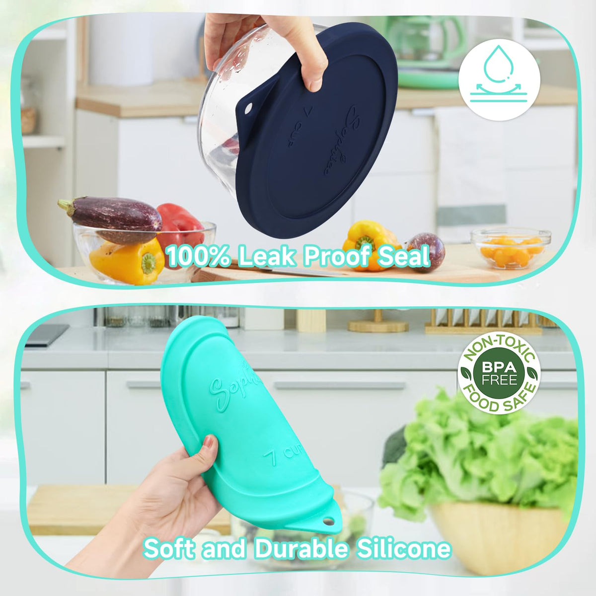 Sophico heat and freezer safe lid withstands extreme temperatures