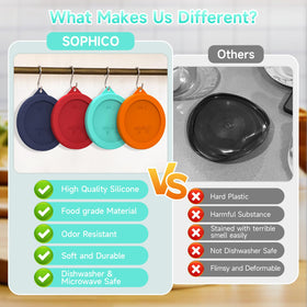 SOPHICO odorless BPA free silicone lid for safe storage