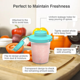 SOPHICO portable shakers ideal for picnics and trips.
