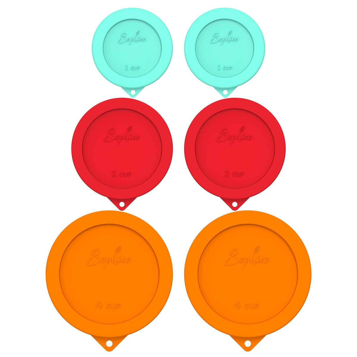 Sophico 1-cup lid forms airtight seal for secure leftovers.