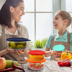 SOPHICO leak-proof lid emphasizes spill prevention for glass bowls.