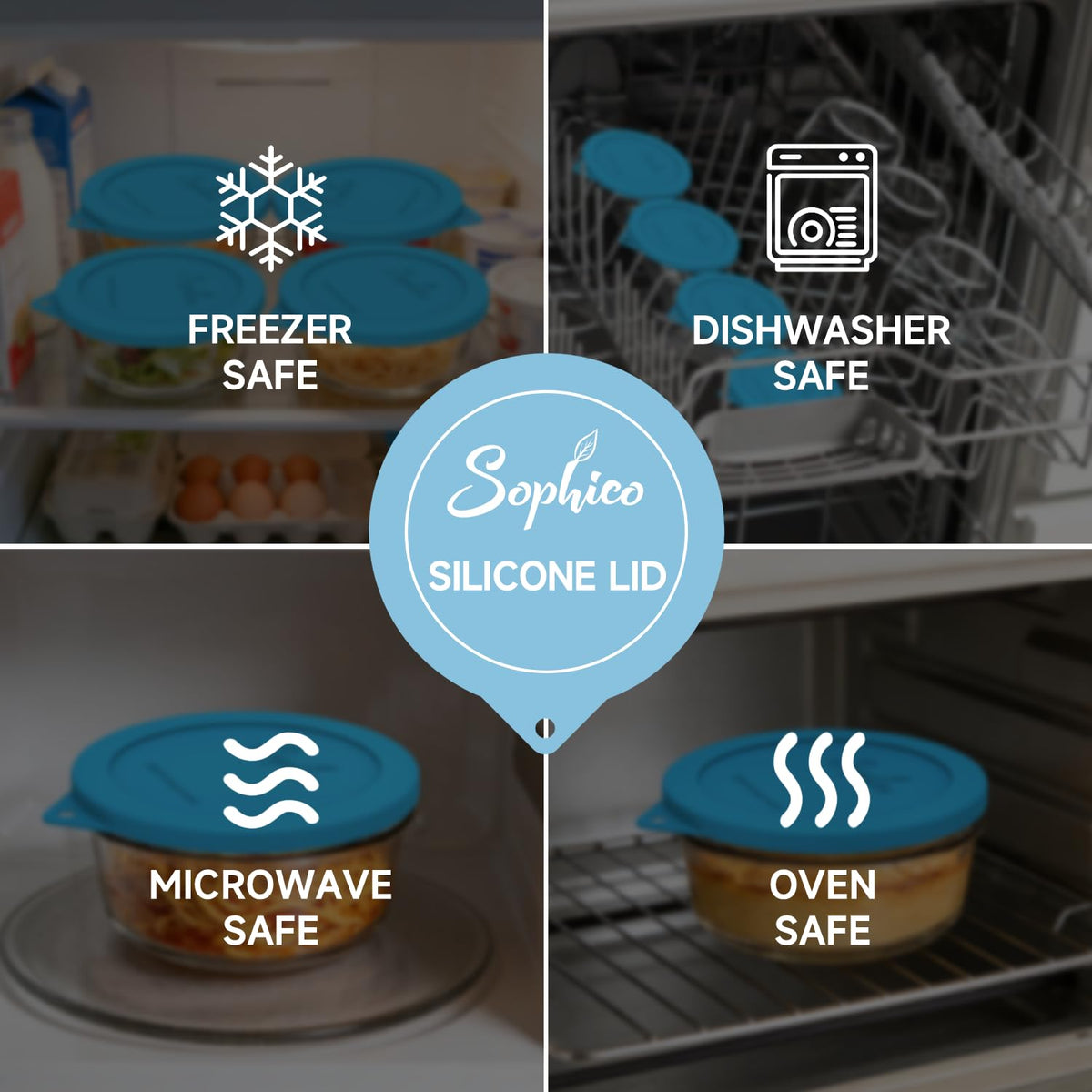 Airtight seal minimizes spills and prevents flavor transfer.