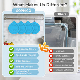 Freezer-safe silicone lid preserves flavors for meal prep and storage.