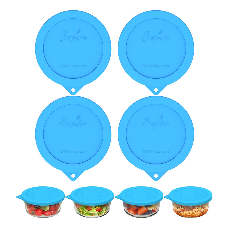 SOPHICO silicone lid fits Pyrex bowl 7201R to seal freshness.