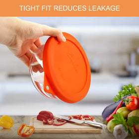 SOPHICO silicone storage cover lid for 4 cup bowls guards against leaks and odors.