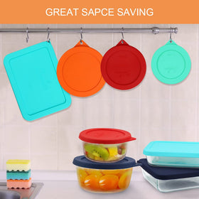 SOPHICO silicone storage cover lid for 7 cup bowls locks in flavor with a tight seal.