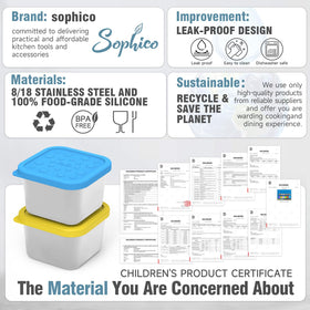 SOPHICO leak-proof lunch container keeps sauces contained during travel.