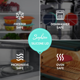 SOPHICO temperature resistant lid tolerates hot and cold foods