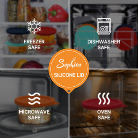 SOPHICO lid withstands wide temperature range for versatile use.