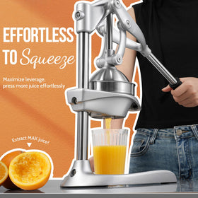 Sopito extended-handle citrus press designed for easy one-handed juicing.
