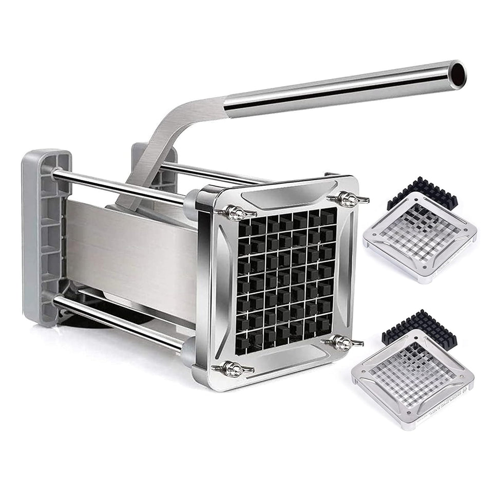 Sopito French Fry Cutter in action producing uniform 1/2-inch fries for quick meals