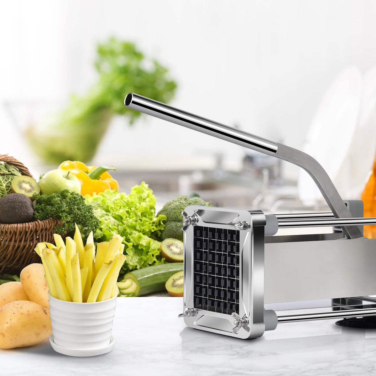 Sopito French Fry Cutter compact design fits small kitchens and counters