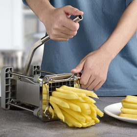 Sopito French Fry Cutter creates uniform vegetable sticks for carrots and cucumbers