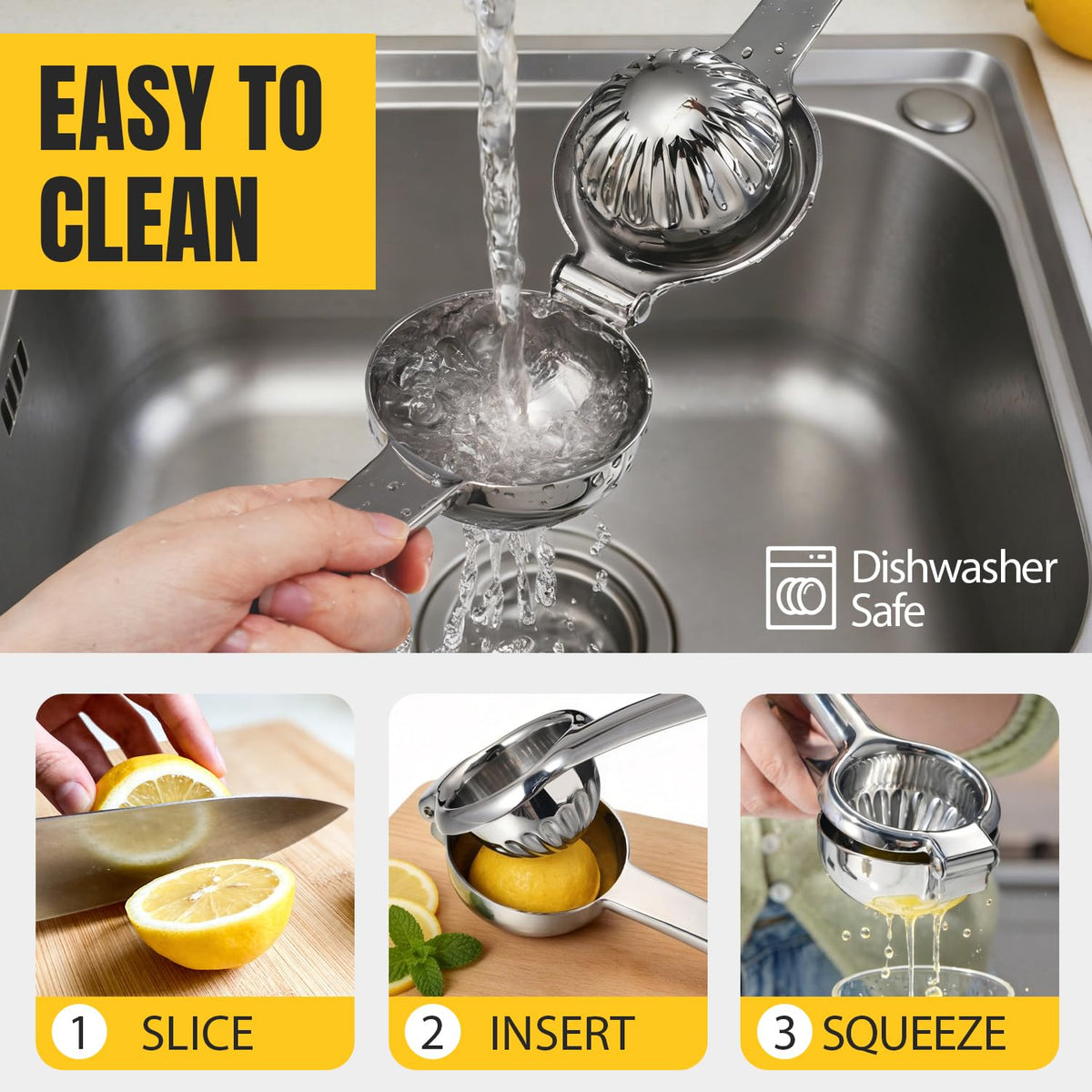 Sopito large-bowl lemon press with 3.1-inch diameter.
