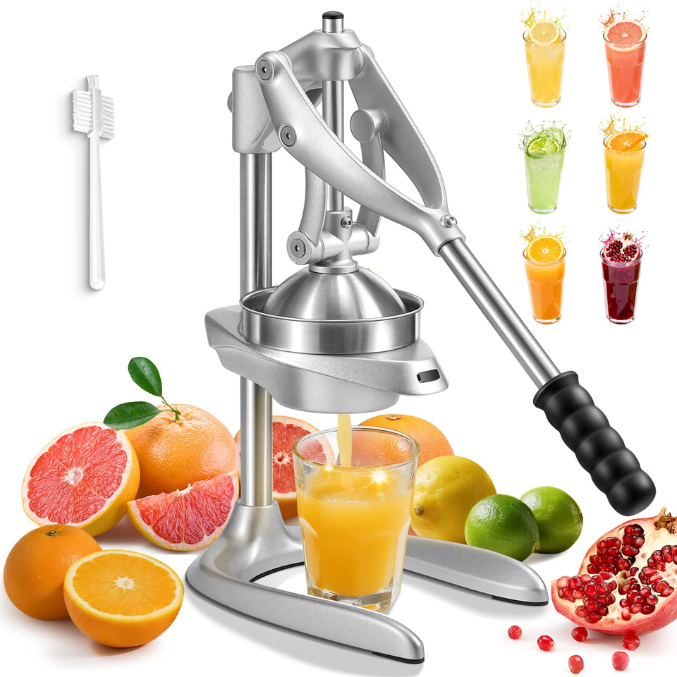 Sopito manual juicer with heavy-duty frame for efficient orange squeezing at home.