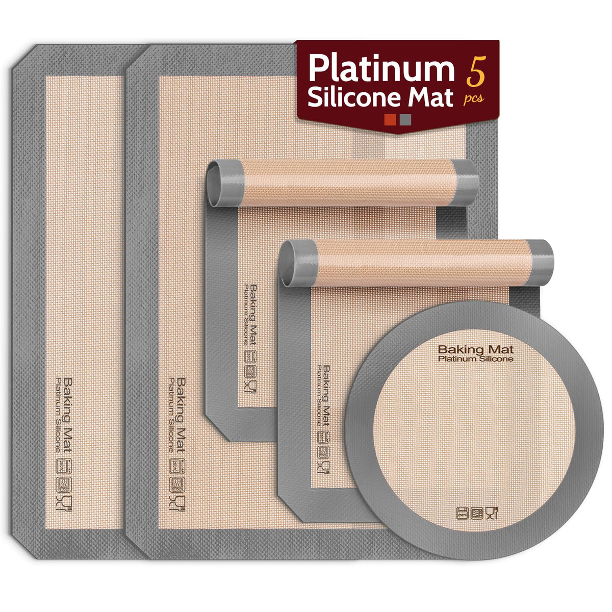 Sopito platinum silicone mat on a half-sheet tray for easy non-stick baking.