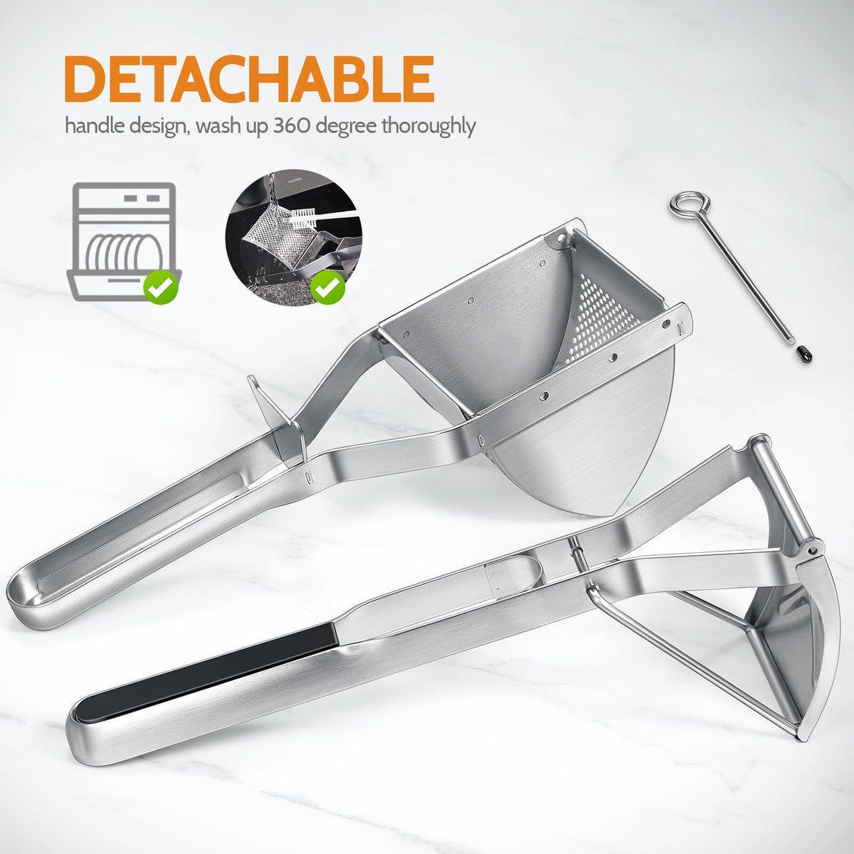 Sopito Potato Ricer used for gnocchi dough, delivering light, airy results.
