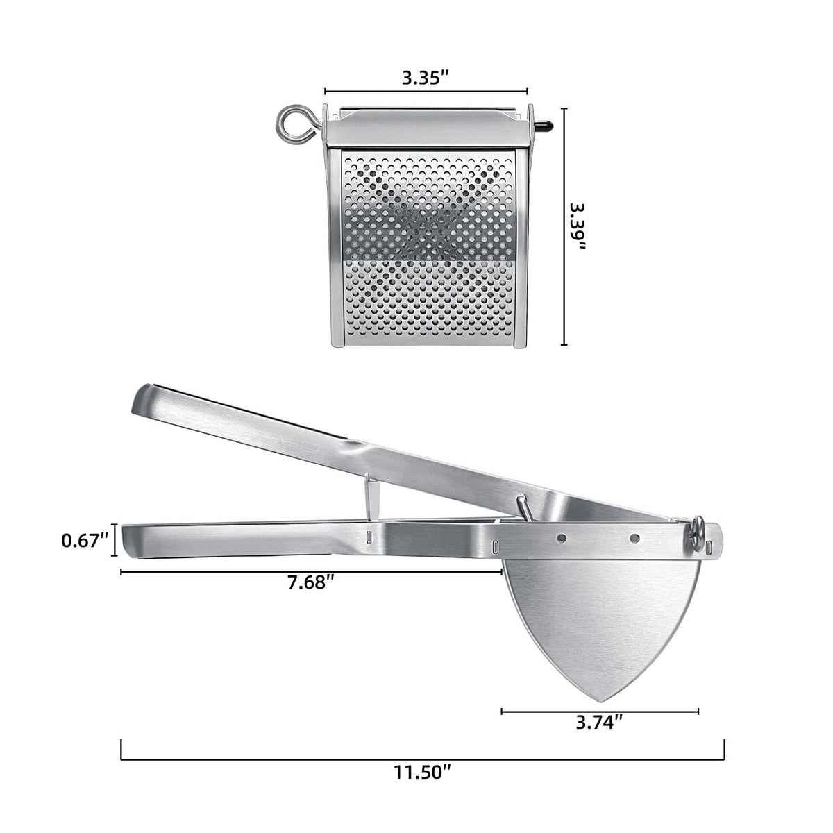 Sopito Potato Ricer with lifetime guarantee for lasting kitchen use.