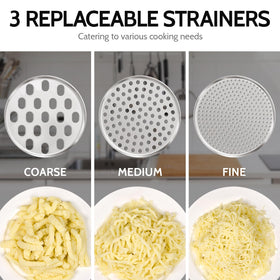 Sopito ricer's stainless steel body emphasizes durability for busy kitchens