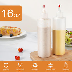 Sopito 16oz squeeze bottle close-up with leakproof nozzle