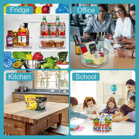 Sorbus 9-inch clear lazy susan for pantry storage and easy reach.