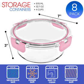 Sorbus airtight lids with four-sided seal for leak-proof food storage.