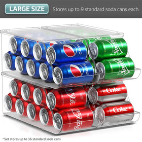 Sorbus BPA-free clear acrylic bin for safe beverage storage.