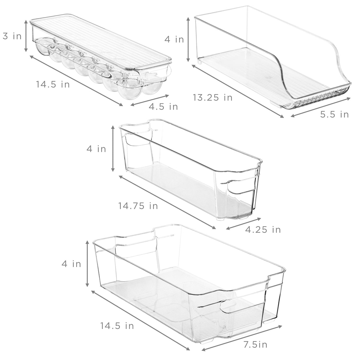 Sorbus BPA-free durable plastic for everyday fridge use