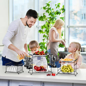 Sorbus center stands illustrate plate display for dinner, appetizers, or desserts.