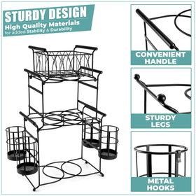 Sorbus buffet caddy portable with easy-to-carry side handles for transport.