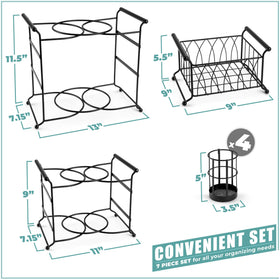 Sorbus side flatware compartments provide quick utensil access for guests.