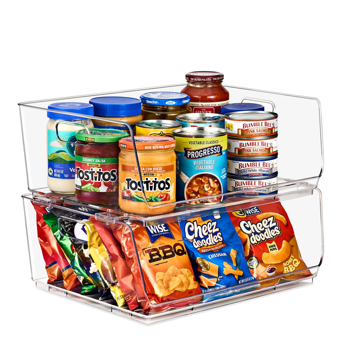 Sorbus clear bin with rounded corners offers safe, simple cleaning by hand